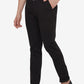 Black Solid Neo Fit Casual Trouser | Greenfibre