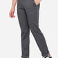 Stone Blue Solid Slim Fit Casual Trouser | Greenfibre