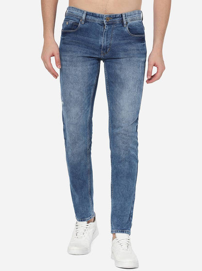 Light Blue Washed Narrow Fit Jeans | Greenfibre