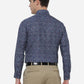 Ash Blue Printed Slim Fit Party Wear Shirt | Greenfibre