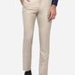 Beige Solid Slim Fit Formal Trouser | Greenfibre