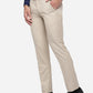 Beige Solid Slim Fit Formal Trouser | Greenfibre