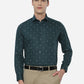 Blue & Green Printed Slim Fit Formal Shirt | Greenfibre