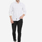 White Checked Slim Fit Semi Casual Shirt | Greenfibre