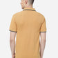 Mustard Yellow Solid Slim Fit Polo T-Shirt | Greenfibre