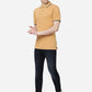 Mustard Yellow Solid Slim Fit Polo T-Shirt | Greenfibre