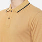 Mustard Yellow Solid Slim Fit Polo T-Shirt | Greenfibre