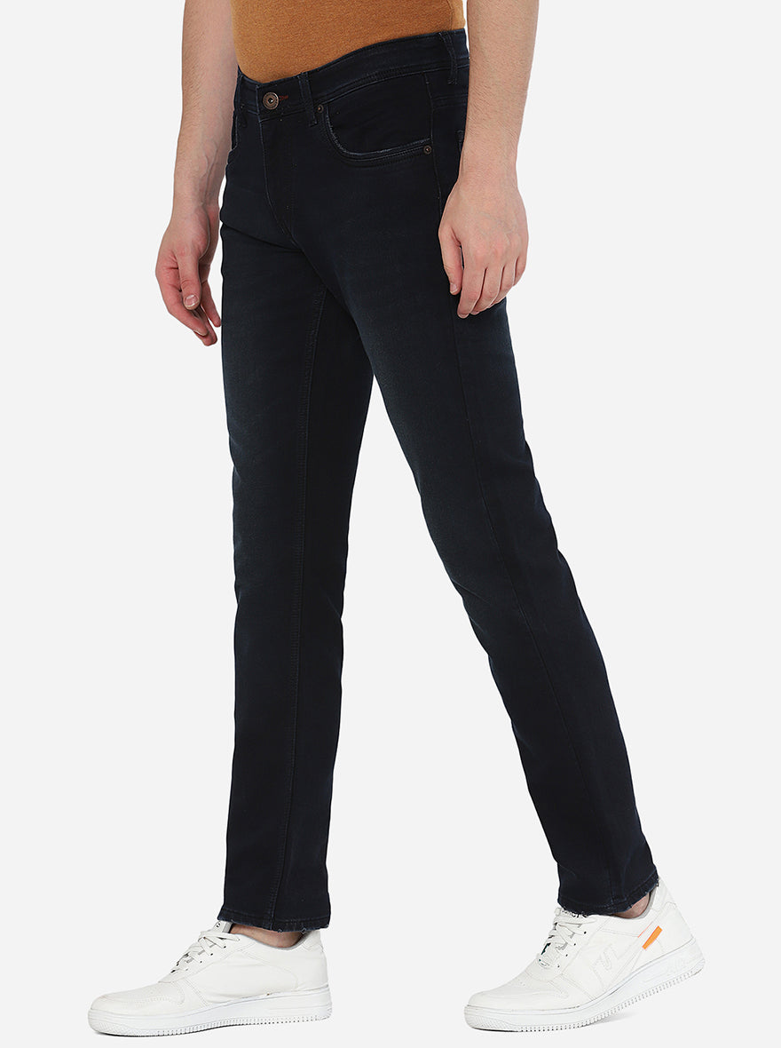 Indigo Blue Washed Straight Fit Jeans | Greenfibre