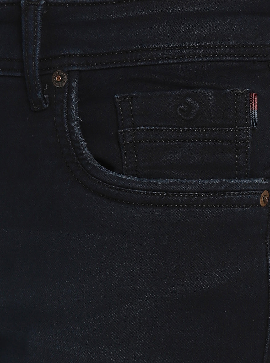 Indigo Blue Washed Straight Fit Jeans | Greenfibre