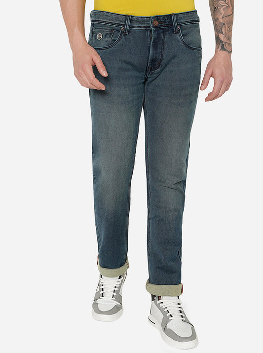 Midnight Blue Washed Narrow Fit Jeans | Greenfibre