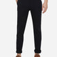 Dark Blue Solid Slim Fit Casual Trouser | Greenfibre