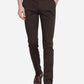 Brown Solid Super Slim Fit Casual Trouser | Greenfibre