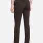 Brown Solid Super Slim Fit Casual Trouser | Greenfibre