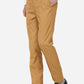 Khaki Solid Slim Fit Formal Trouser | Greenfibre