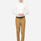 Khaki Solid Slim Fit Formal Trouser | Greenfibre