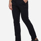 Navy Blue Solid Super Slim Fit Casual Trouser | Greenfibre