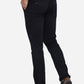 Navy Blue Solid Super Slim Fit Casual Trouser | Greenfibre