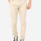 Light Khaki Solid Super Slim Fit Casual Trouser | Greenfibre