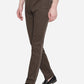 Brown Solid Super Slim Fit Casual Trouser | Greenfibre