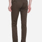 Brown Solid Super Slim Fit Casual Trouser | Greenfibre