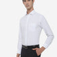 White Printed Regular Fit Formal Shirt | Greenfibre