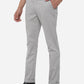 Light Grey Solid Super Slim Fit Casual Trouser | Greenfibre