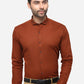 Brick Red Solid Slim Fit Party Wear Shirt | Greenfibre