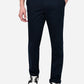 Navy Blue Solid Slim Fit Casual Trouser | Greenfibre