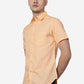 Peach Solid Slim Fit Casual Shirt | Greenfibre