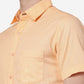 Peach Solid Slim Fit Casual Shirt | Greenfibre