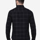 Navy Blue Checked Slim Fit Casual Shirt | Greenfibre