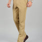 Khaki Solid Slim Fit Casual Trouser | Greenfibre