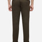 Olive Solid Slim Fit Casual Trouser | Greenfibre