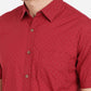 Tango Red Solid Slim Fit Semi Casual Shirt | Greenfibre