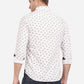 Bright White Printed Slim Fit Semi Casual Shirt | Greenfibre