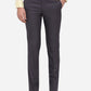 Grey Self Design Slim Fit Formal Trouser | Greenfibre