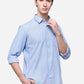 Sky Blue Smart Fit Striped Casual Shirt | Greenfibre