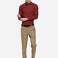 Red & Black Striped Slim Fit Party Wear Shirt | Greenfibre