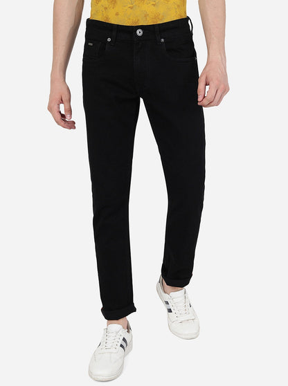 Jet Black Washed Narrow Fit Jeans | Greenfibre