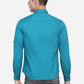 Ocean Blue Solid Slim Fit Semi Casual Shirt | Greenfibre