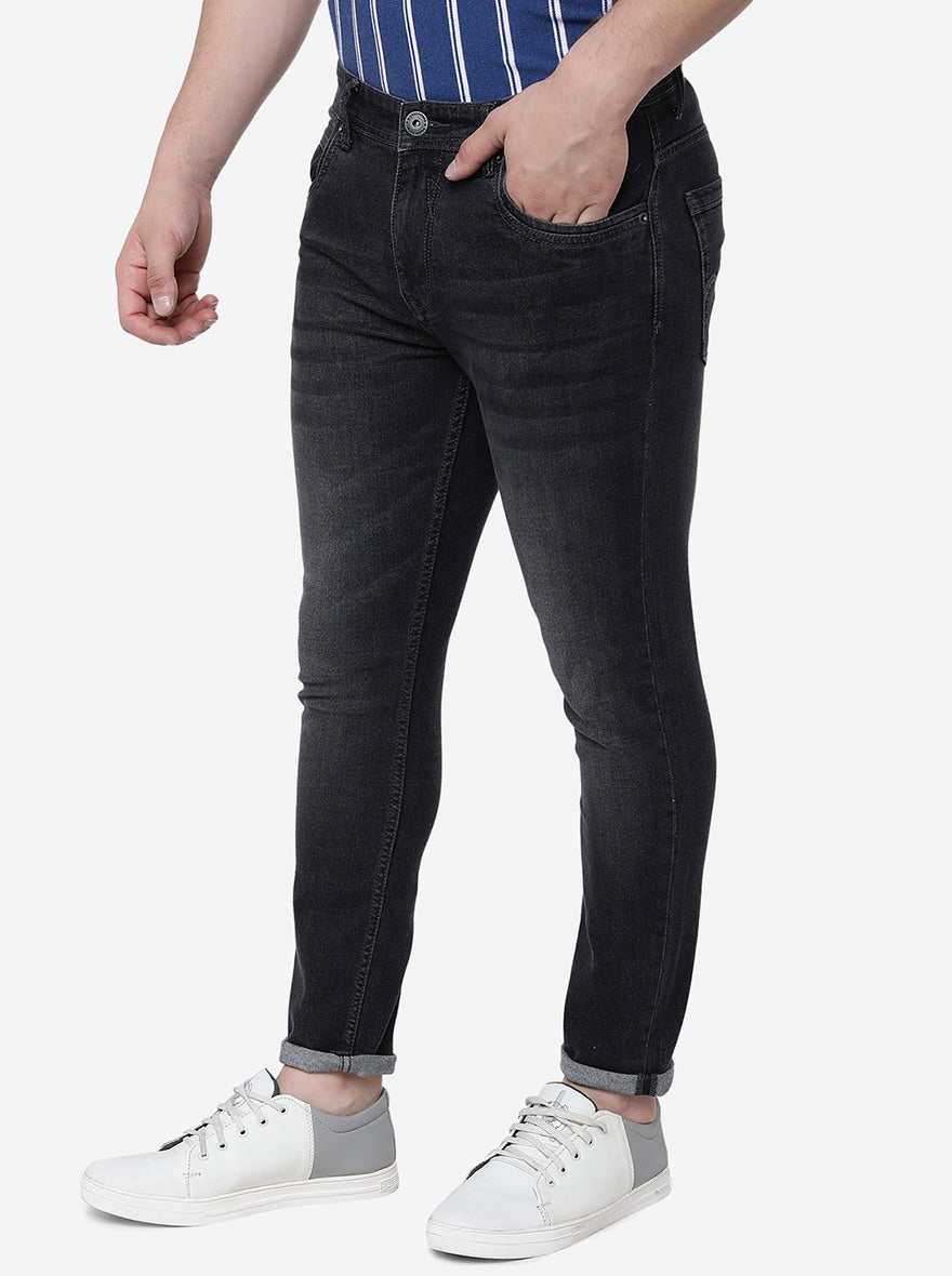 Dark Grey Solid Urban Fit Jeans | Greenfibre