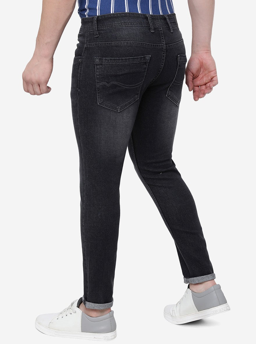 Dark Grey Solid Urban Fit Jeans | Greenfibre