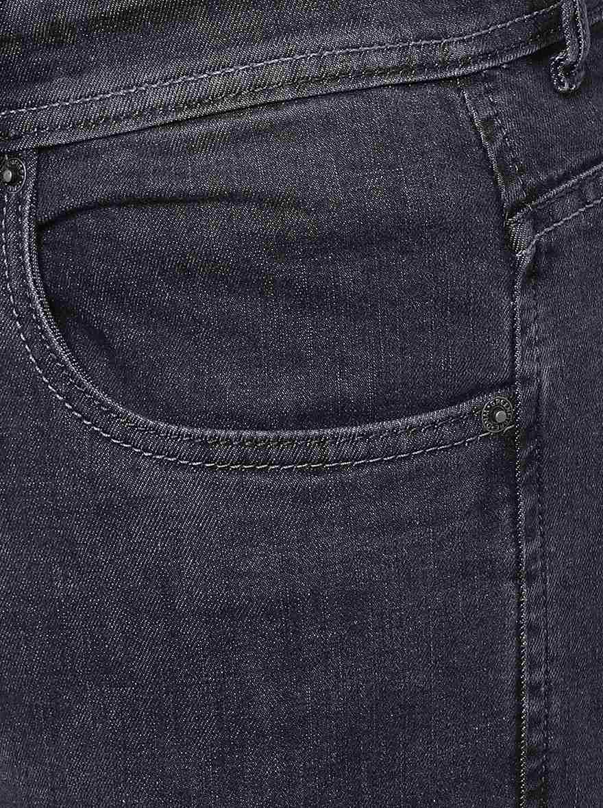 Grey Solid Straight Fit Jeans | Greenfibre