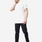 Navy Blue Solid Slim Fit Casual Trouser | Greenfibre