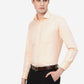 Peach Dobby Solid Slim Fit Formal Shirt | Greenfibre