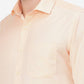 Peach Dobby Solid Slim Fit Formal Shirt | Greenfibre