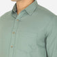 Berry Green Solid Slim Fit Semi Casual Shirt | Greenfibre