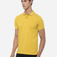 Chrome Yellow Solid Slim Fit Polo T-Shirt | Greenfibre