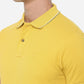 Chrome Yellow Solid Slim Fit Polo T-Shirt | Greenfibre