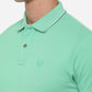 Mint Green Solid Slim Fit Polo T-Shirt | Greenfibre